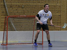 Klas Lindgren vokter neppe buret for Nornen 2 p Lrdag, slik han gjorde mot slutten av kampen mot Harstad i play-offen.